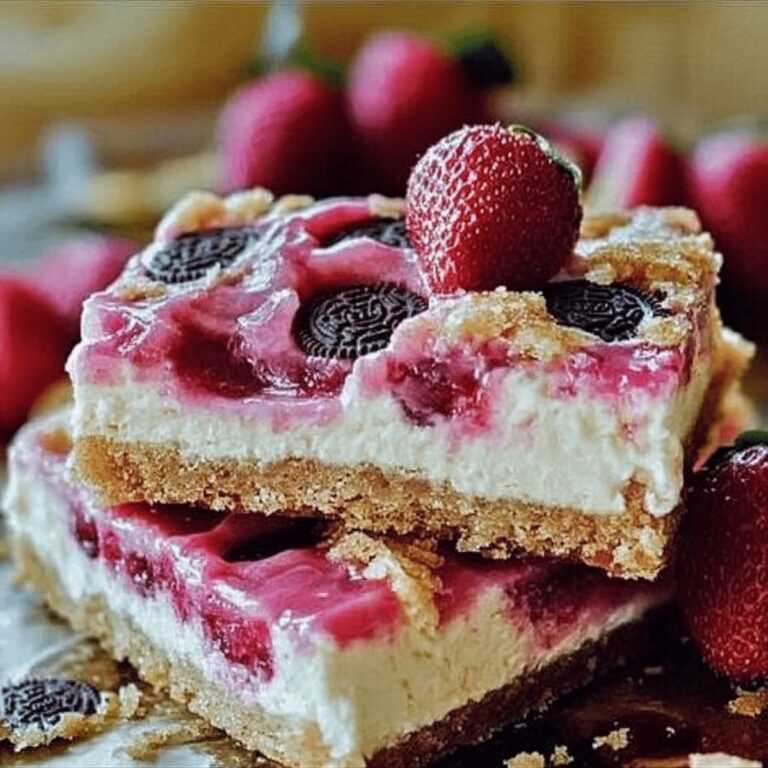 Dreamy Golden Oreo Strawberry Cheesecake Bars Recipe