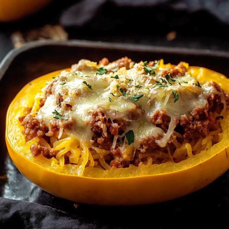 Cheesy Sausage-Stuffed Spaghetti Squash Recipe