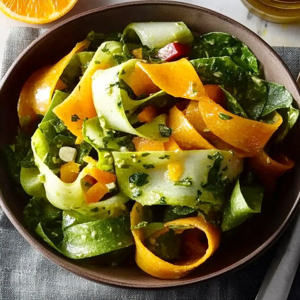 Ribbon Salad With Orange Vinaigrette Recipe
