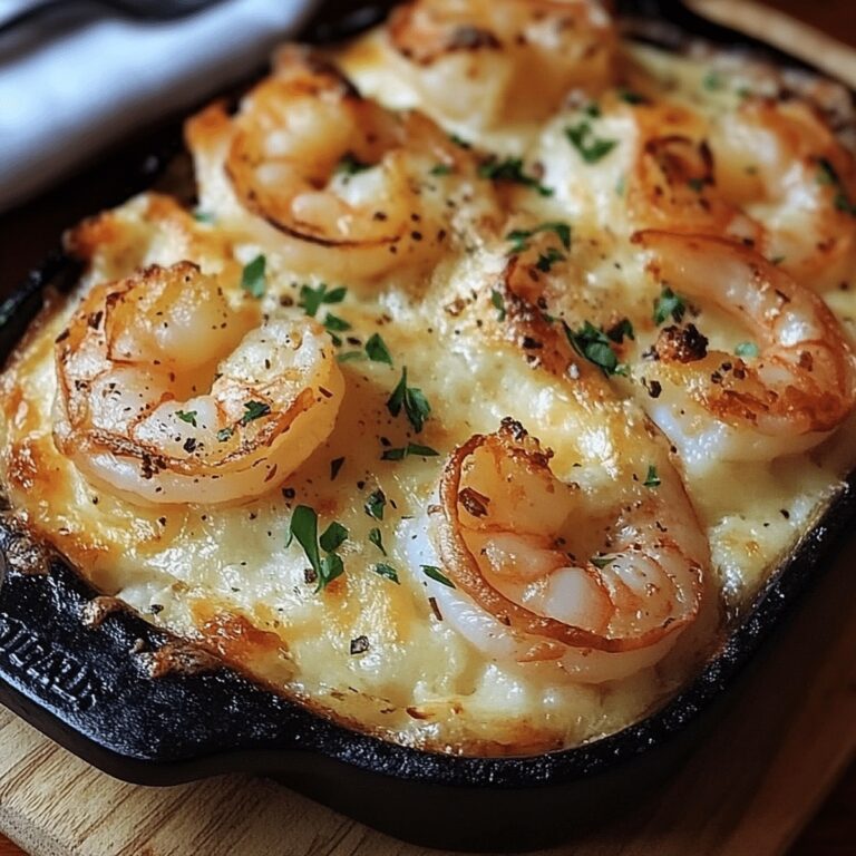 Golden Garlic Shrimp Gratin Recipe