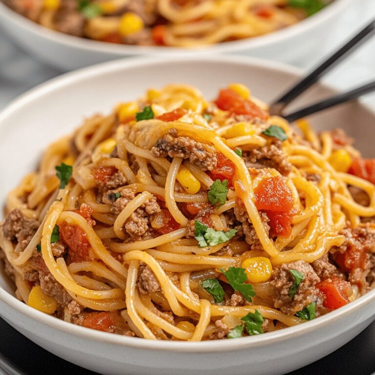 Crockpot Taco Spaghetti Recipe