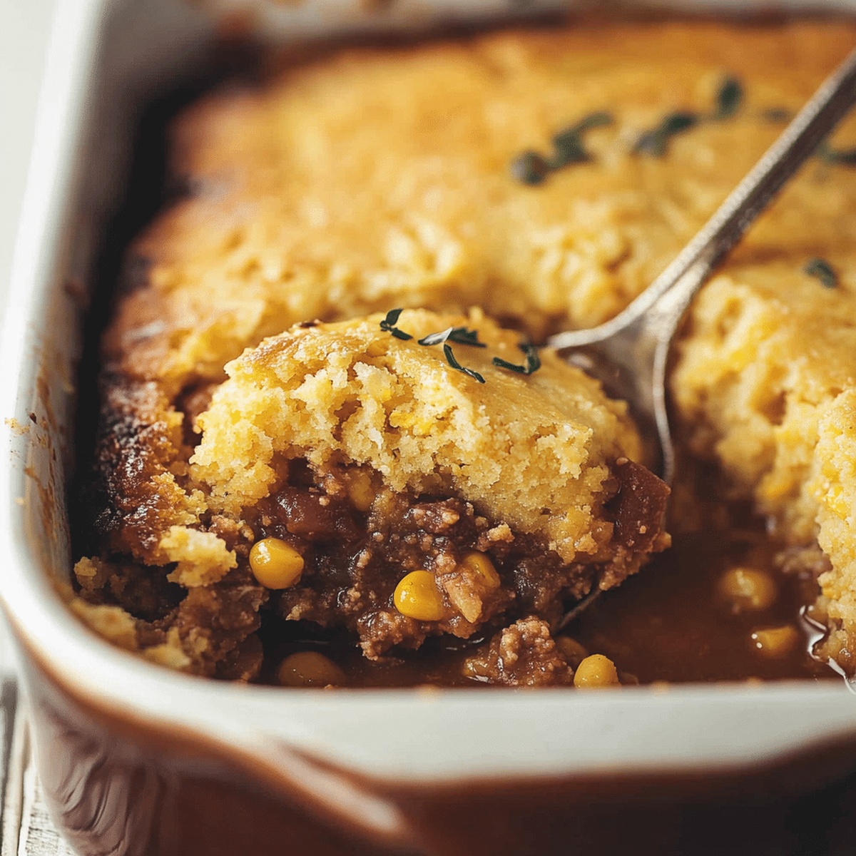 Easy Cowboy Cornbread Casserole Recipe