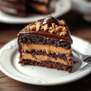 Chocolate Caramel Toffee Crunch Cake Recipe