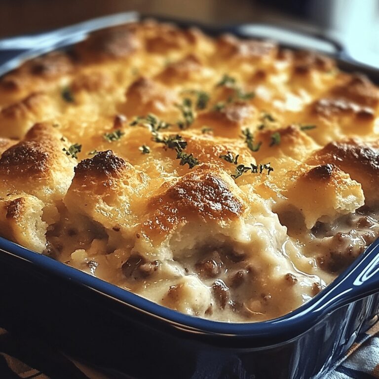 Hearty Biscuits And Gravy Hashbrown Breakfast Casserole Recipe