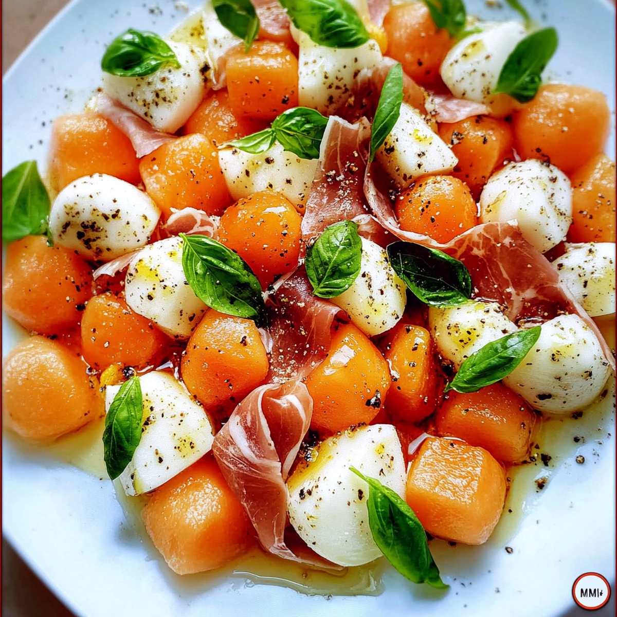 Melon & Prosciutto Caprese Salad Recipe