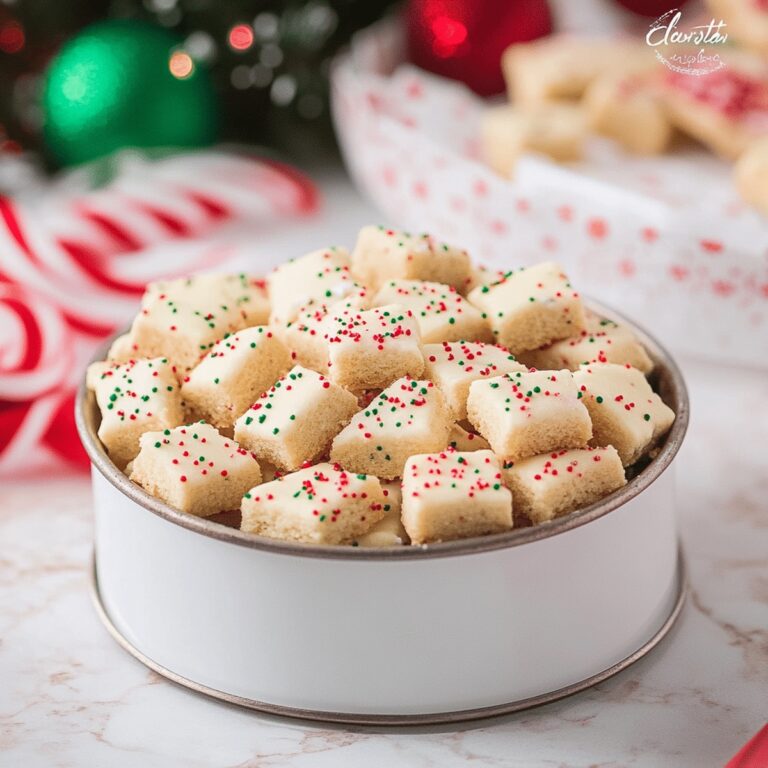 Festive Christmas Shortbread Cookie Bites Recipe