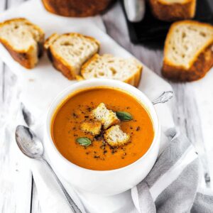Vibrant Roasted Tomato Basil Soup Recipe