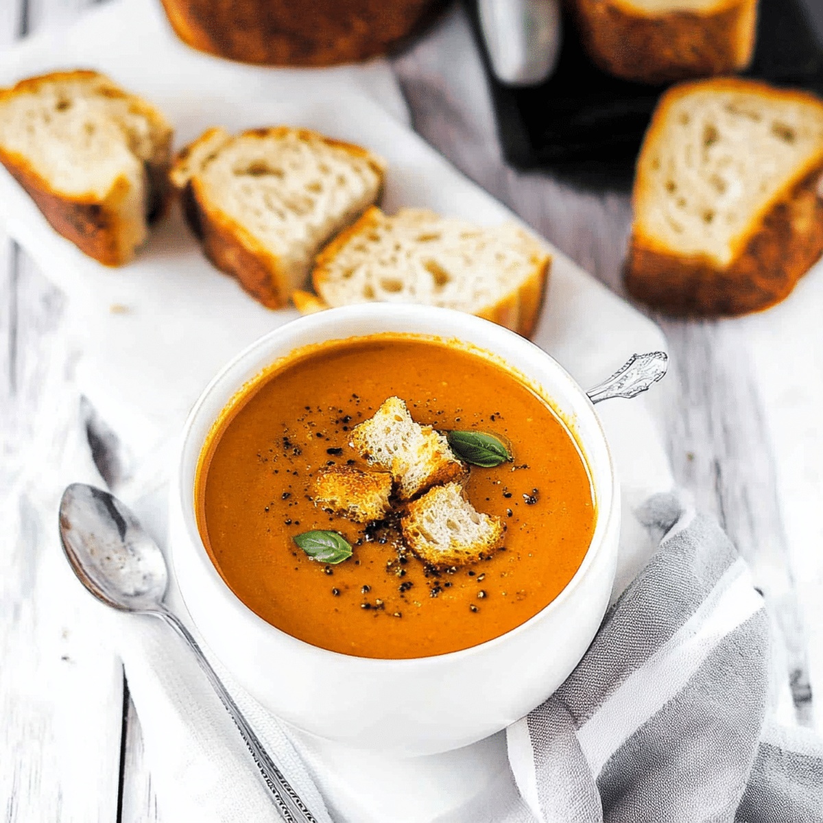 Vibrant Roasted Tomato Basil Soup Recipe