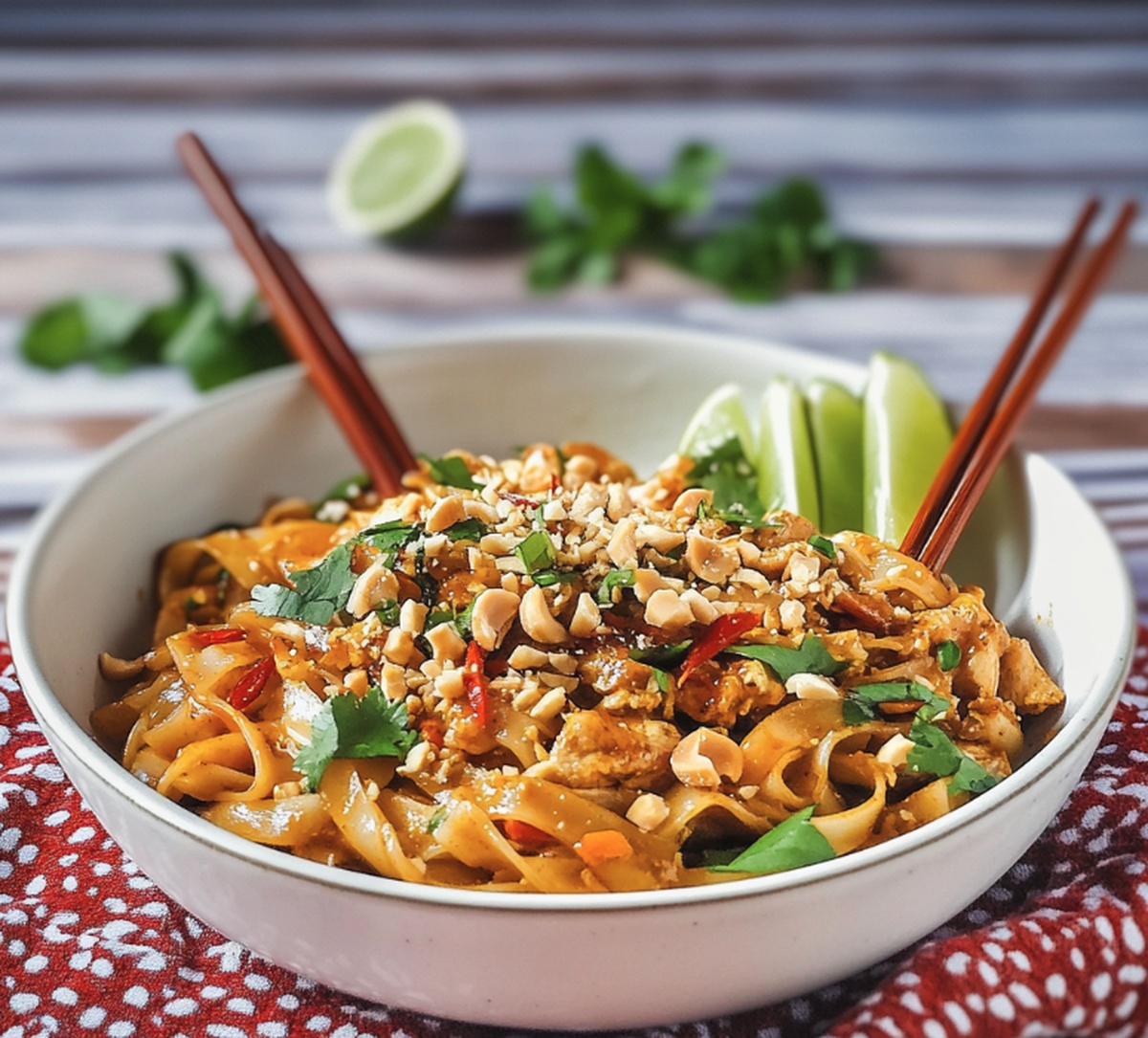 Easy Spicy Chicken Pad Thai Recipe