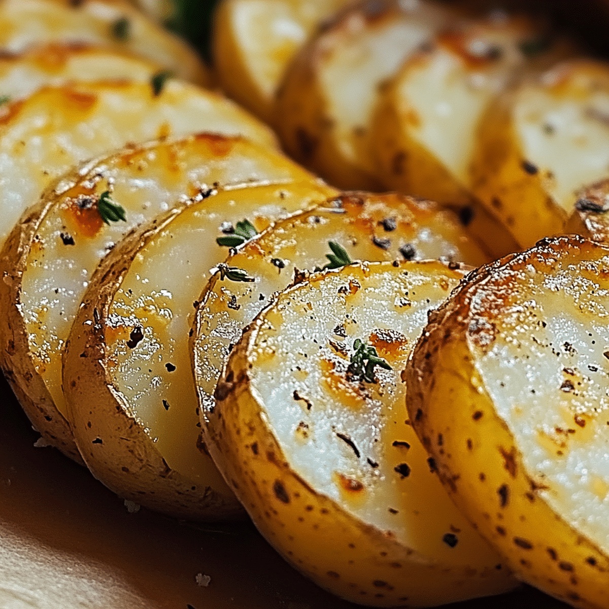 Crispy Sliced Baked Potatoes Recipe