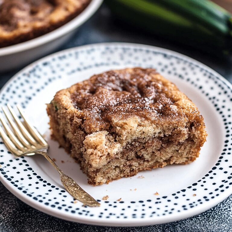 Moist Cinnamon Zucchini Coffee Cake Recipe