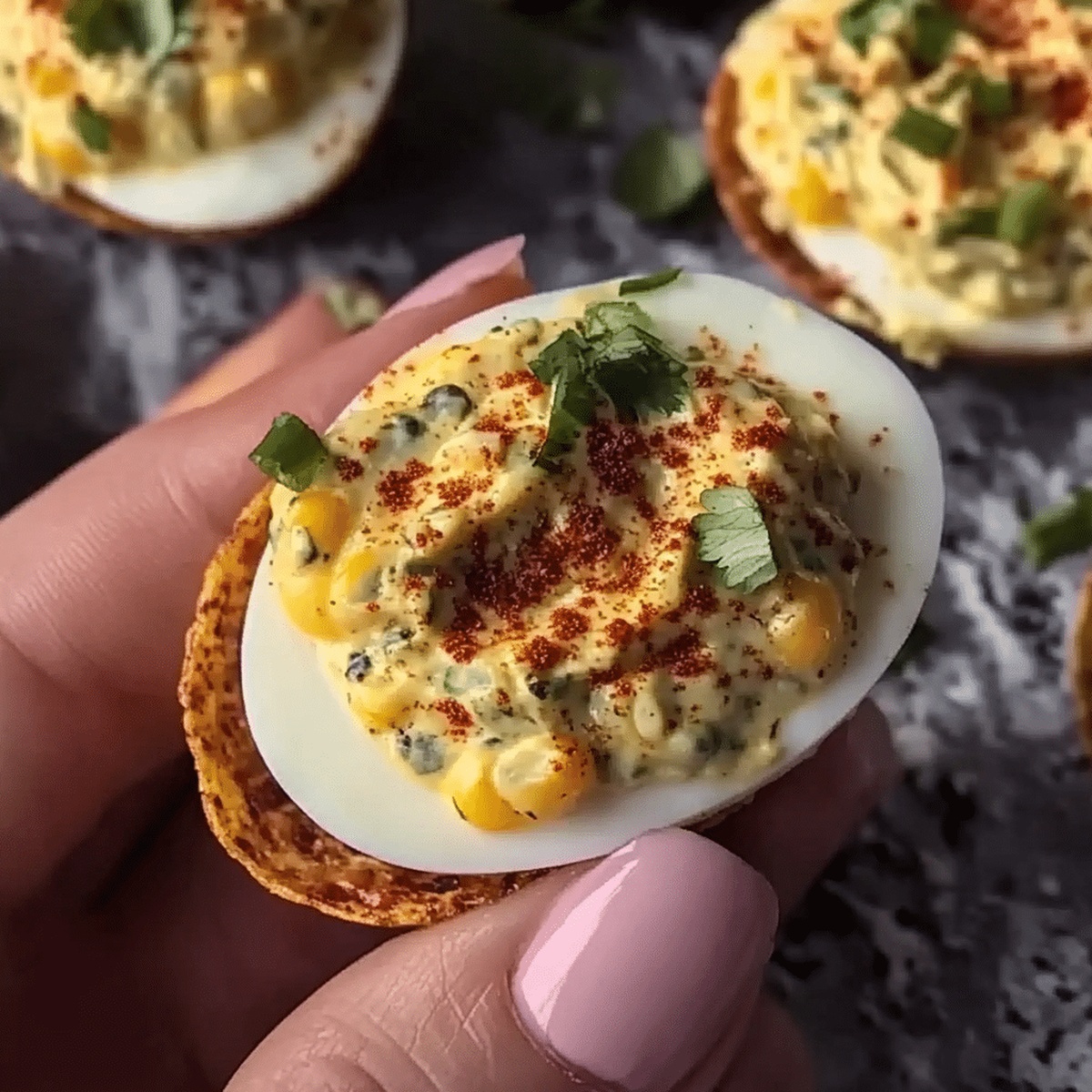 Spicy Mexican Street Corn Deviled Eggs Recipe