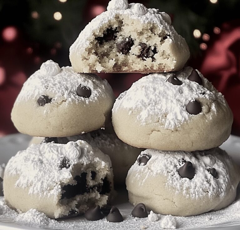 Heavenly Peanut Butter Chocolate Chip Snowball Cookies Recipe