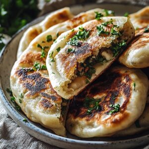 Speedy Dumpling Stuffed Flatbreads Recipe