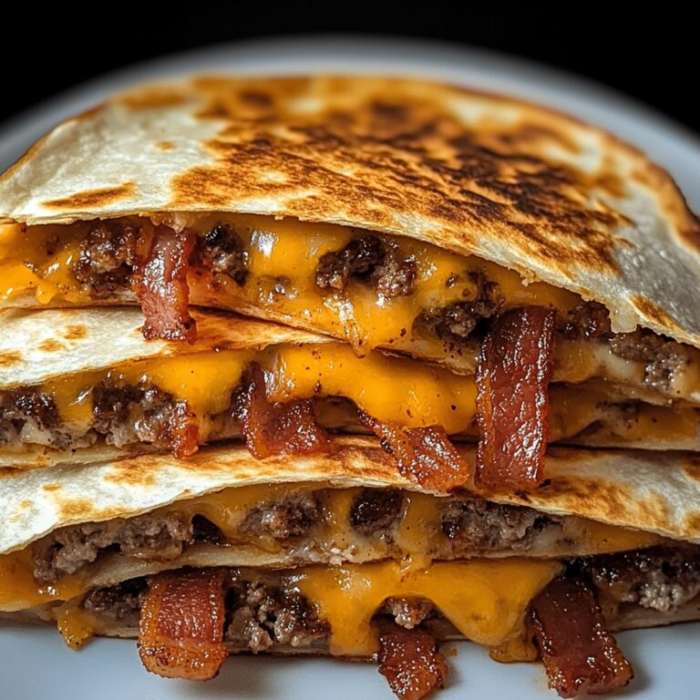 Maple Bacon Cheeseburger Bomb Quesadillas Recipe