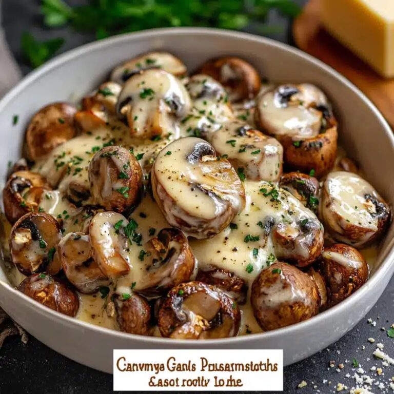 Velvety Garlic Parmesan Mushrooms Recipe