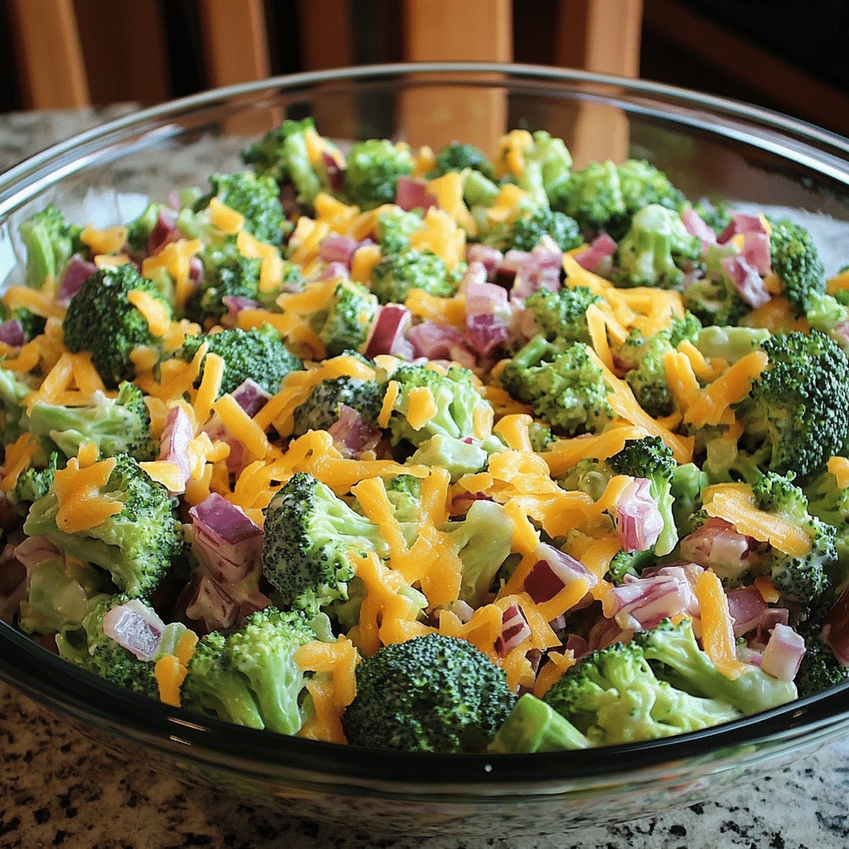 Crunchy Amish Broccoli Salad Recipe