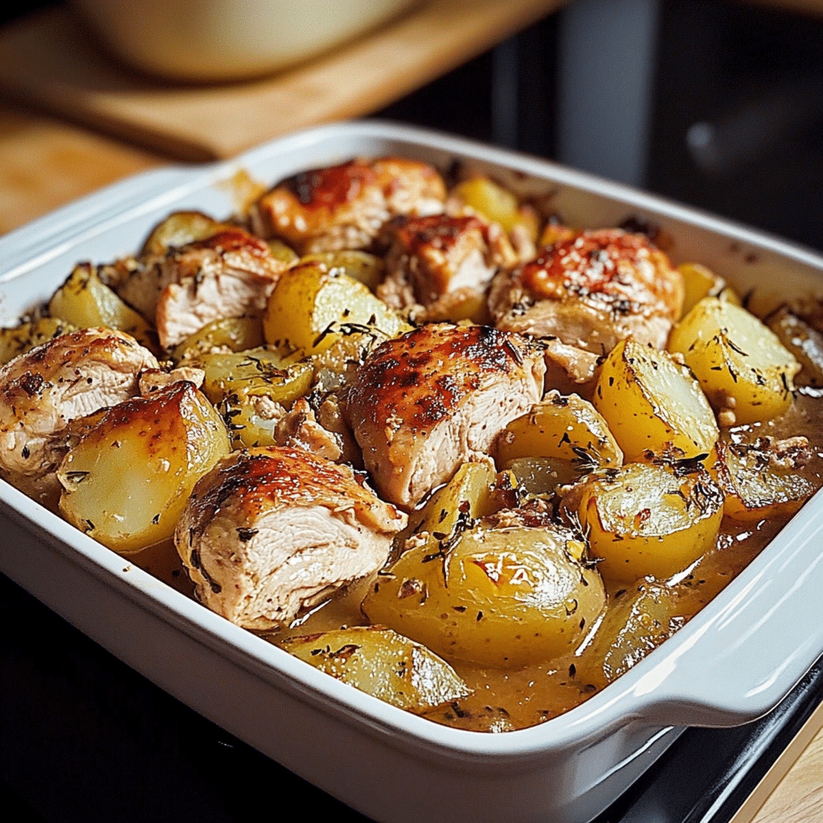 Hearty Chicken And Potato Bake Recipe