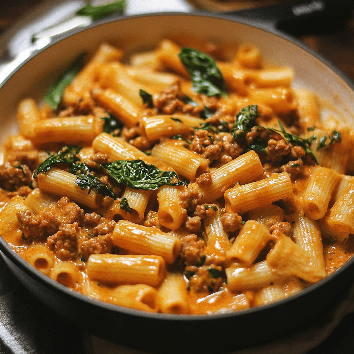 Creamy Sausage Rigatoni Recipe