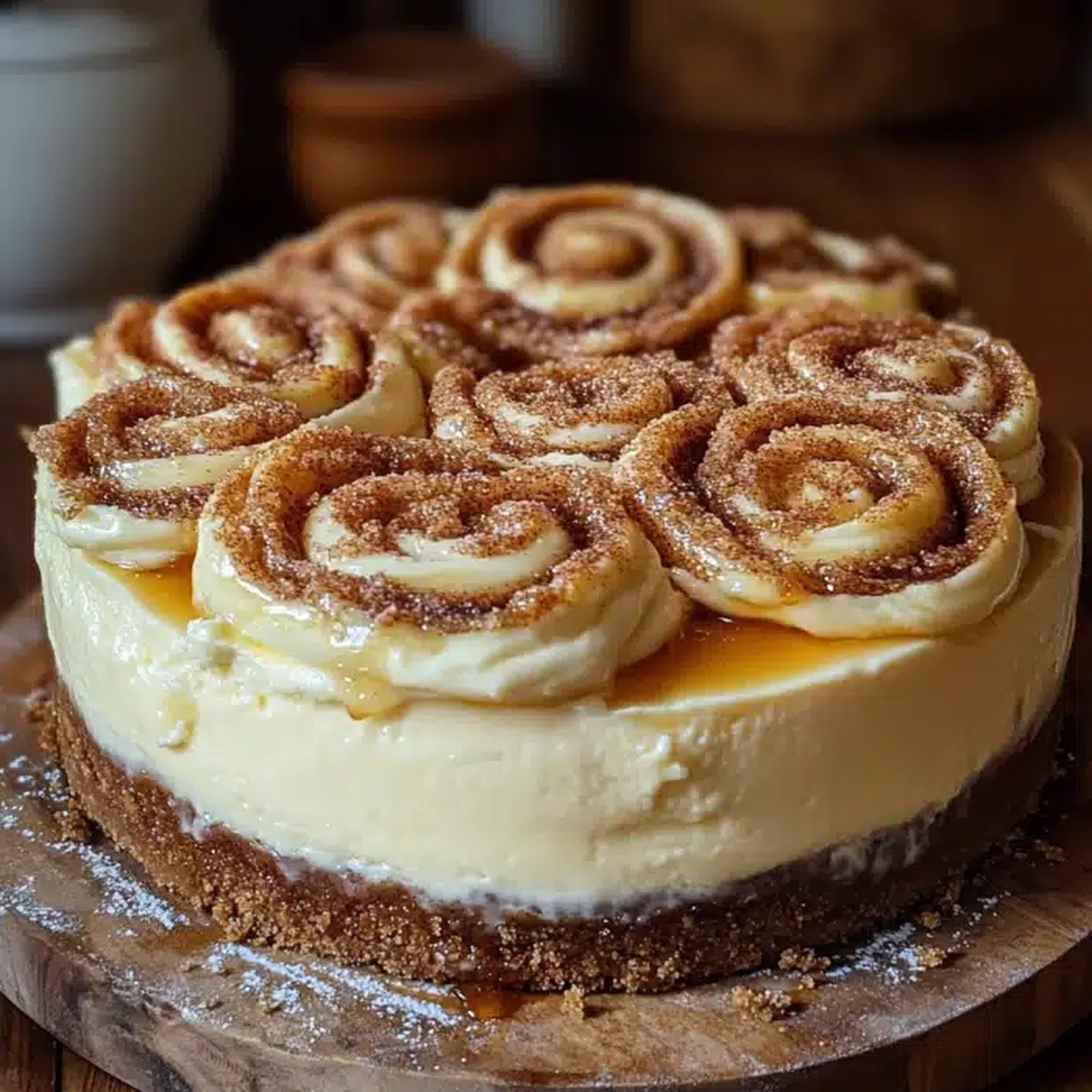 Cinnamon Roll Honeybun Cheesecake Recipe
