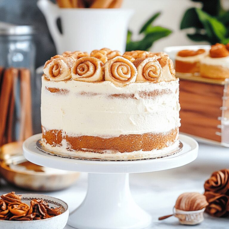 Indulgent Cinnamon Roll Layer Cake Recipe