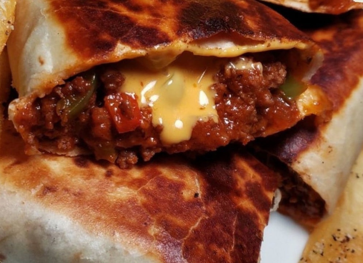 Cheesy Sloppy Joe Grilled Burritos Recipe