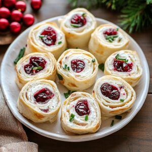Festive Christmas Cranberry Roll Ups Recipe
