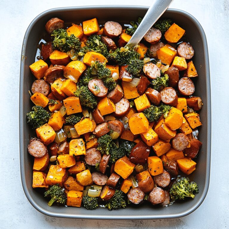 Savory Sausage And Sweet Potatoes With Honey Garlic Sauce Recipe