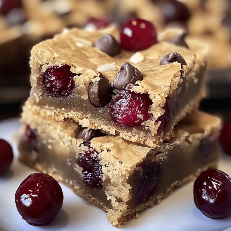 Stunning Maraschino Cherry Chocolate Chip Cookie Bars Recipe