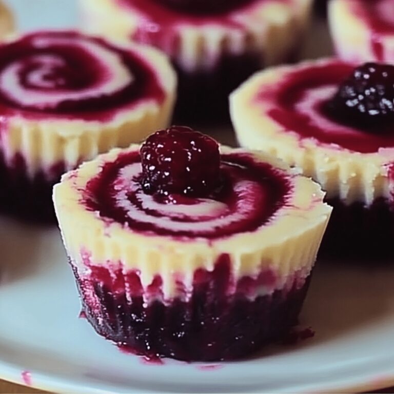 Creamy Berry Swirl Cheesecake Bites Recipe