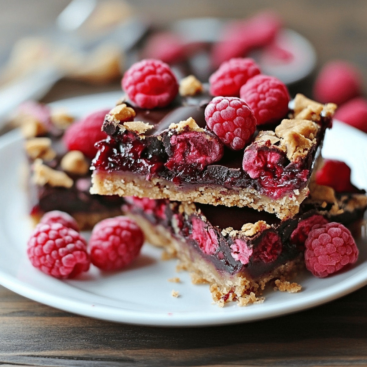 Dark Chocolate Raspberry Pie Bars Recipe