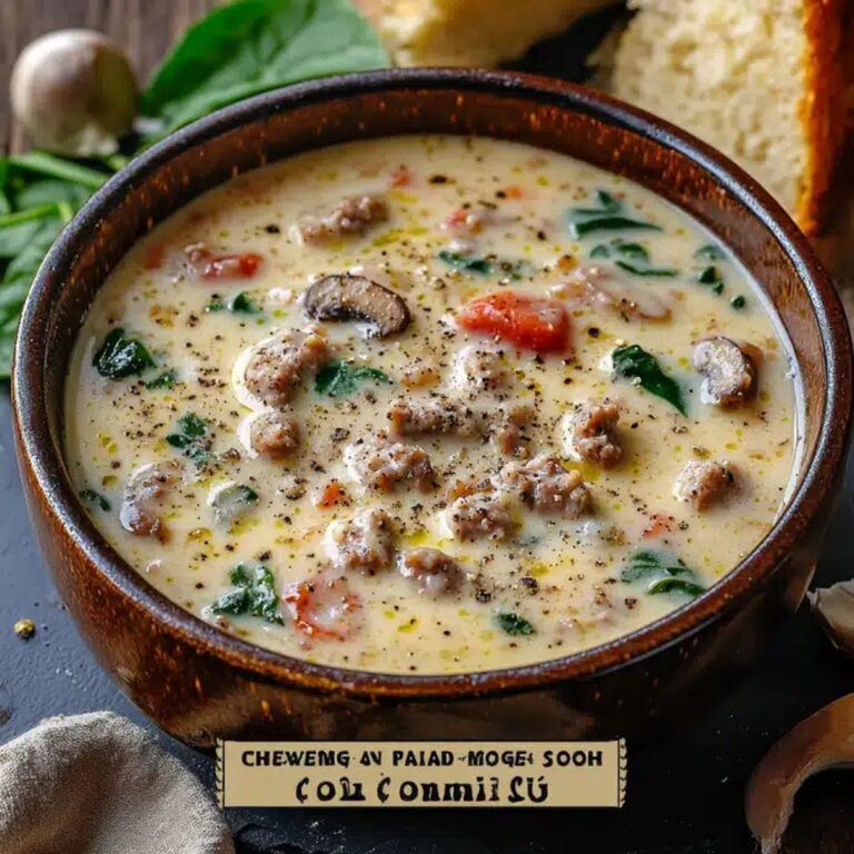 Hearty Parmesan Italian Sausage Soup Recipe