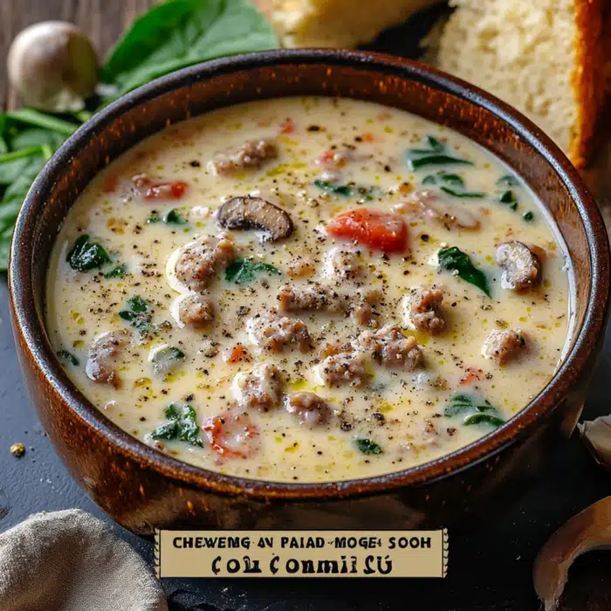 Hearty Parmesan Italian Sausage Soup Recipe