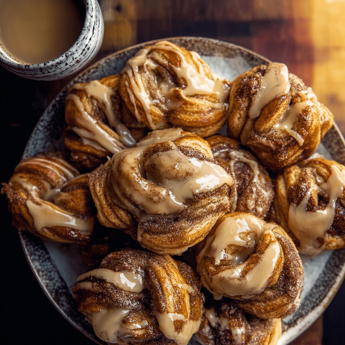 Gooey Cinnamon Knots With Coffee Icing Recipe