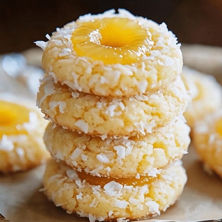 Tropical Pineapple Coconut Thumbprint Cookies Recipe