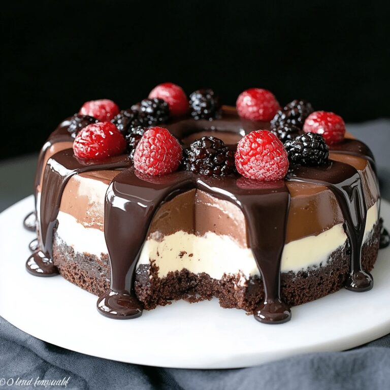 Dreamy Three Chocolate Cake Recipe
