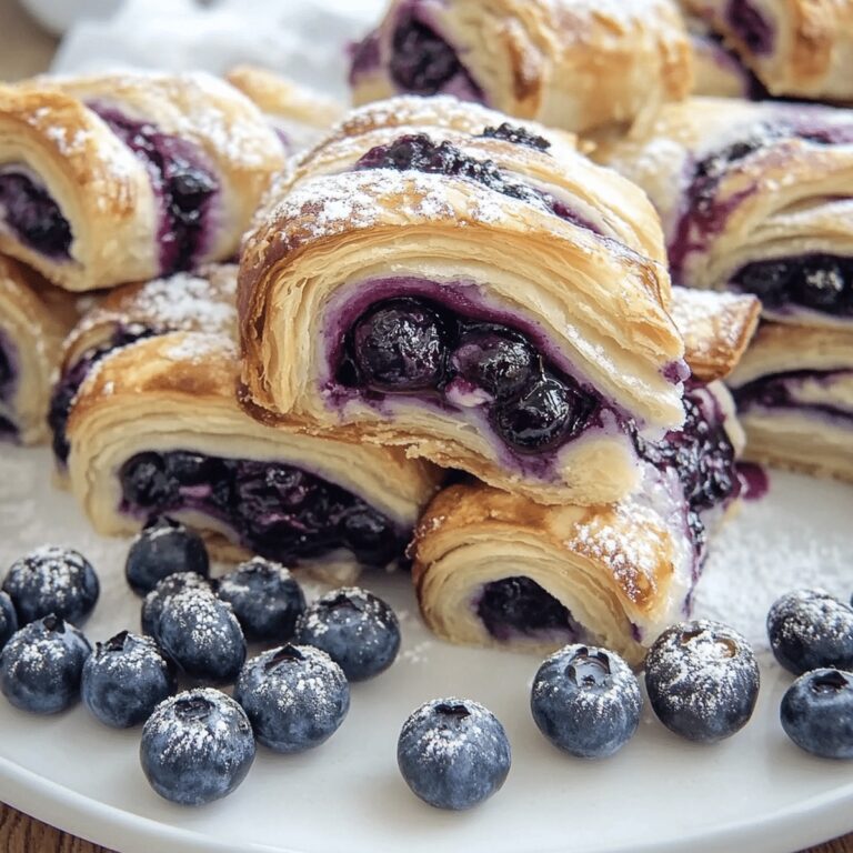 Flaky Blueberry Cream Cheese Puff Pastry Recipe