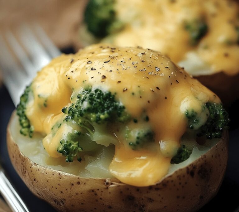 Baked Potatoes With. Cheesy Broccoli Sauce Recipe