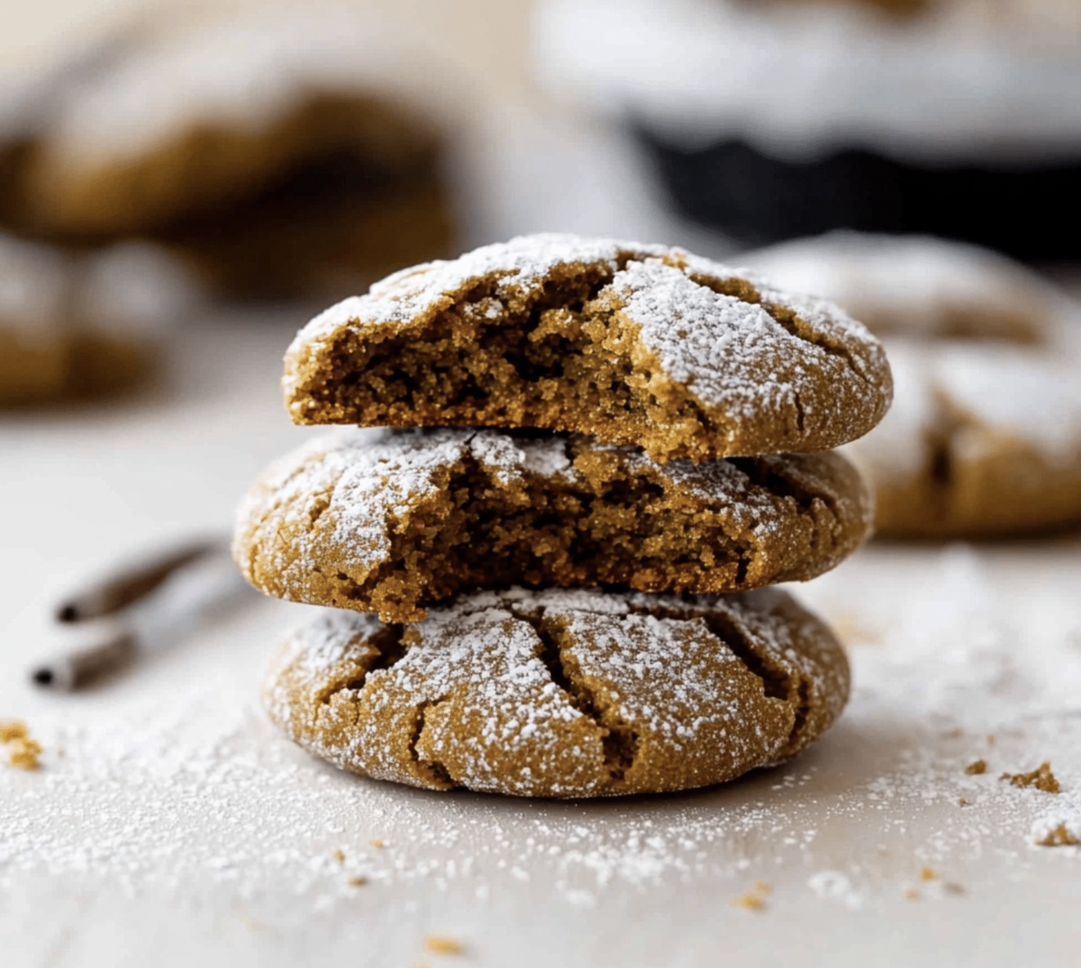 Festive Gingerbread Crinkle Cookies Recipe
