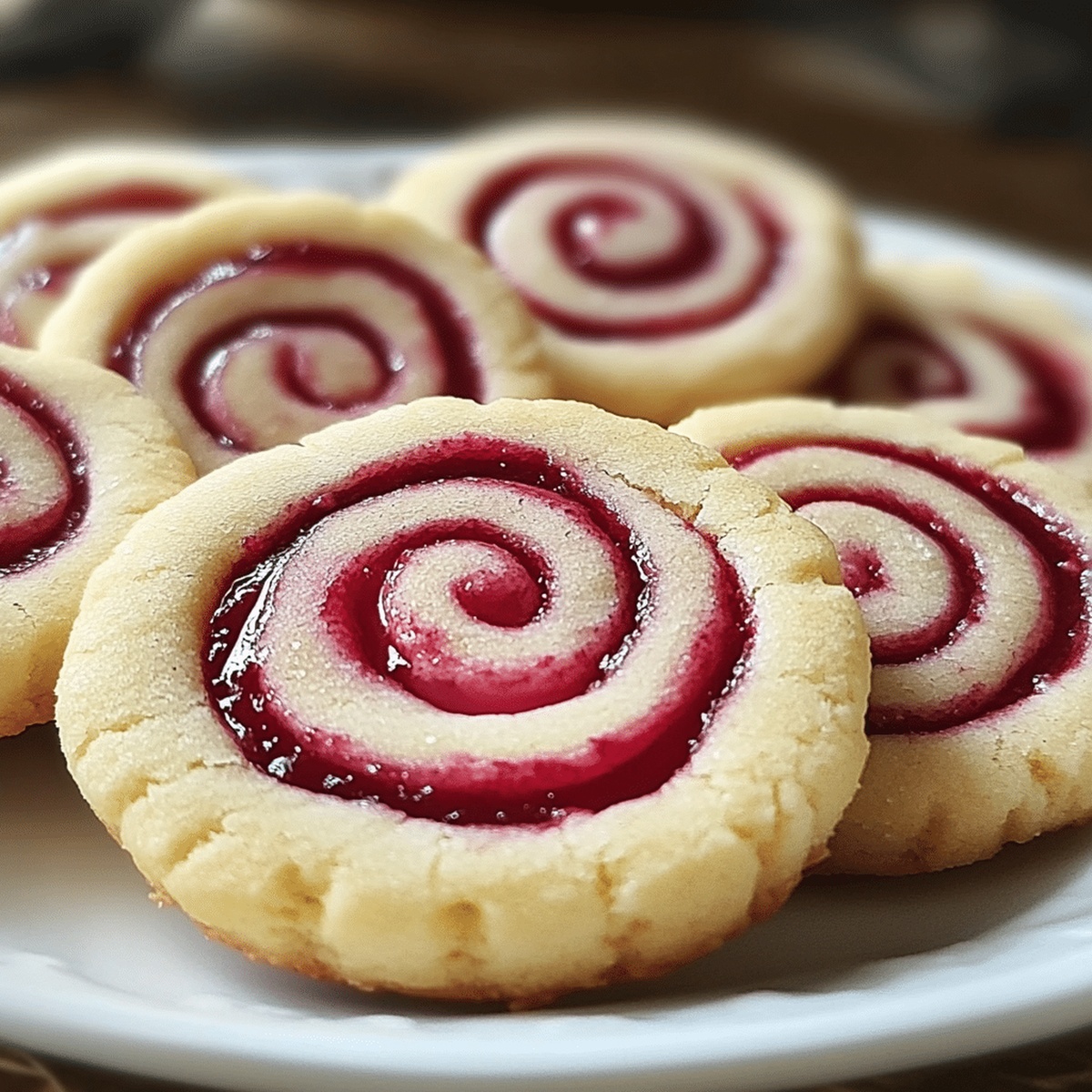 Velvety Raspberry Swirl Shortbread Cookies Recipe