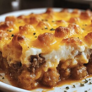 Hearty Shepherds Pie Tater Tot Casserole Recipe