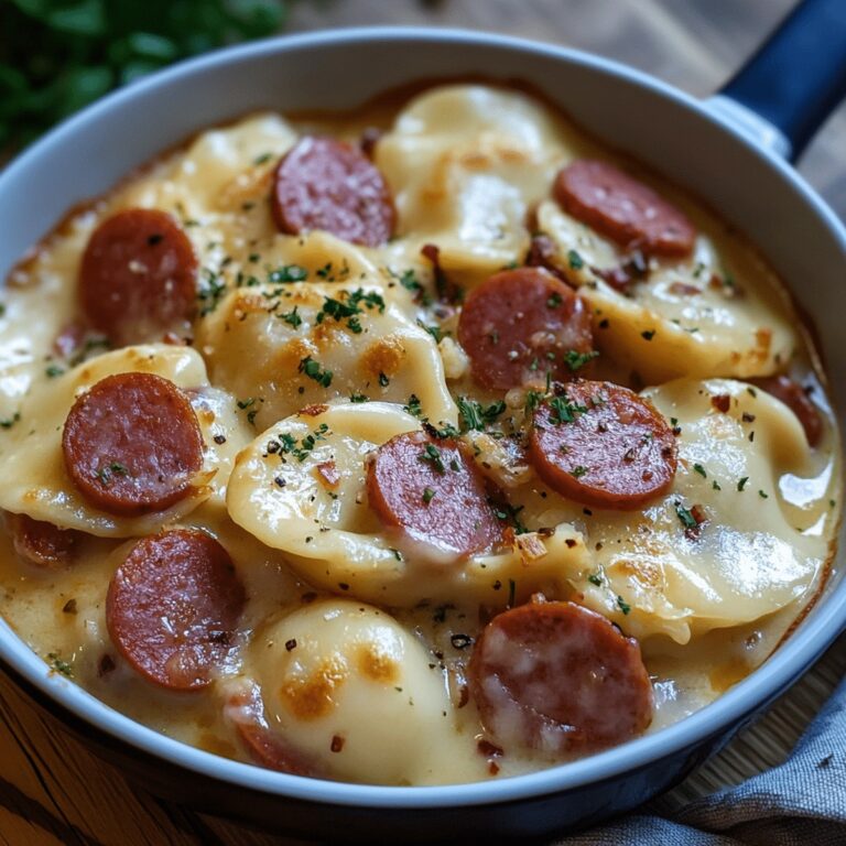 Crockpot Pierogi Casserole With Kielbasa Recipe