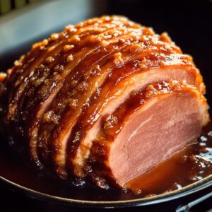 Tender Slow Cooker Ham With Brown Sugar Honey Glaze Recipe