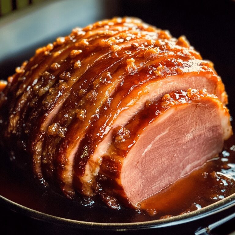 Tender Slow Cooker Ham With Brown Sugar Honey Glaze Recipe