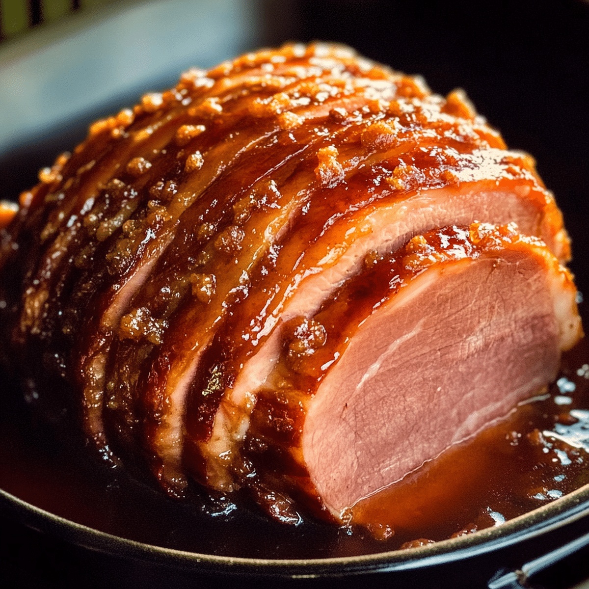 Tender Slow Cooker Ham With Brown Sugar Honey Glaze Recipe