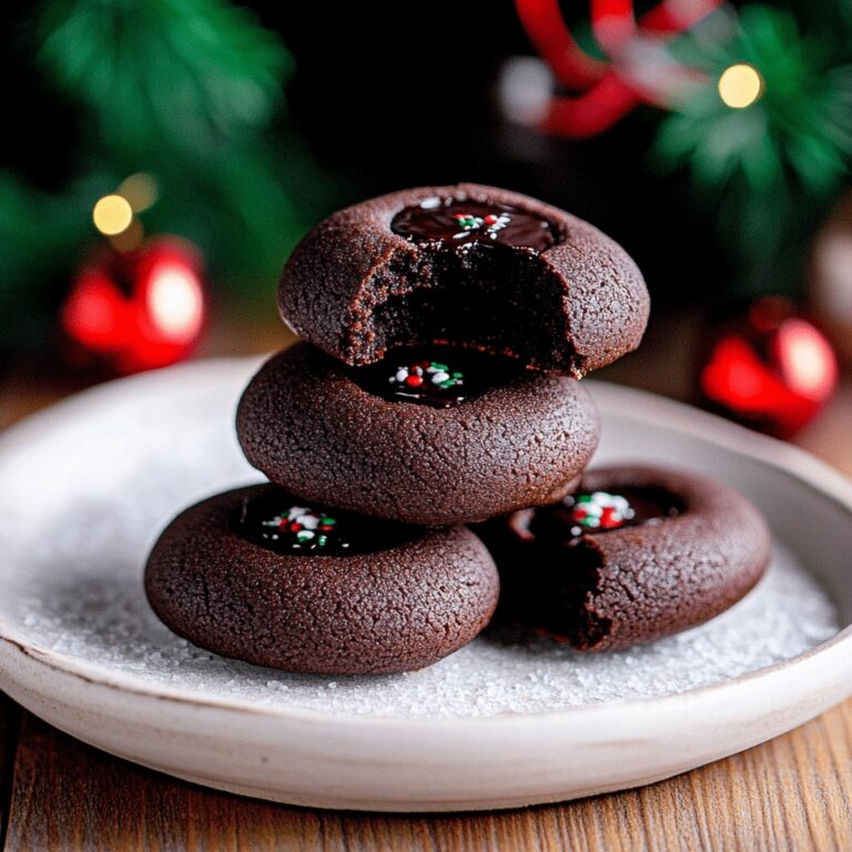 Heavenly Chocolate Thumbprint Cookies Recipe