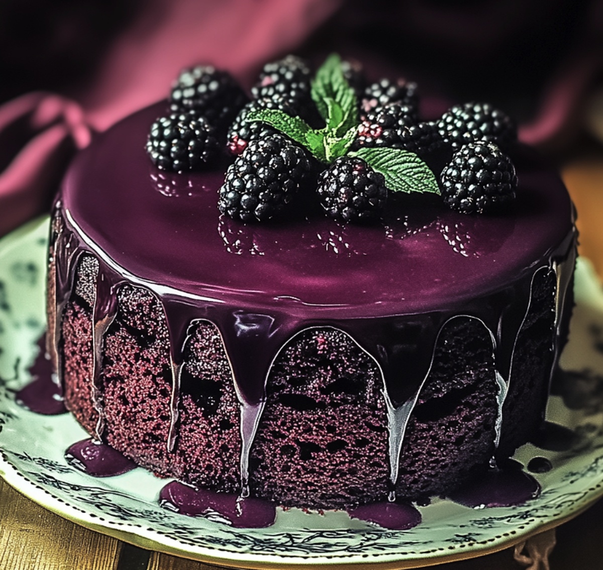 Blackberry Velvet Gothic Cake Recipe