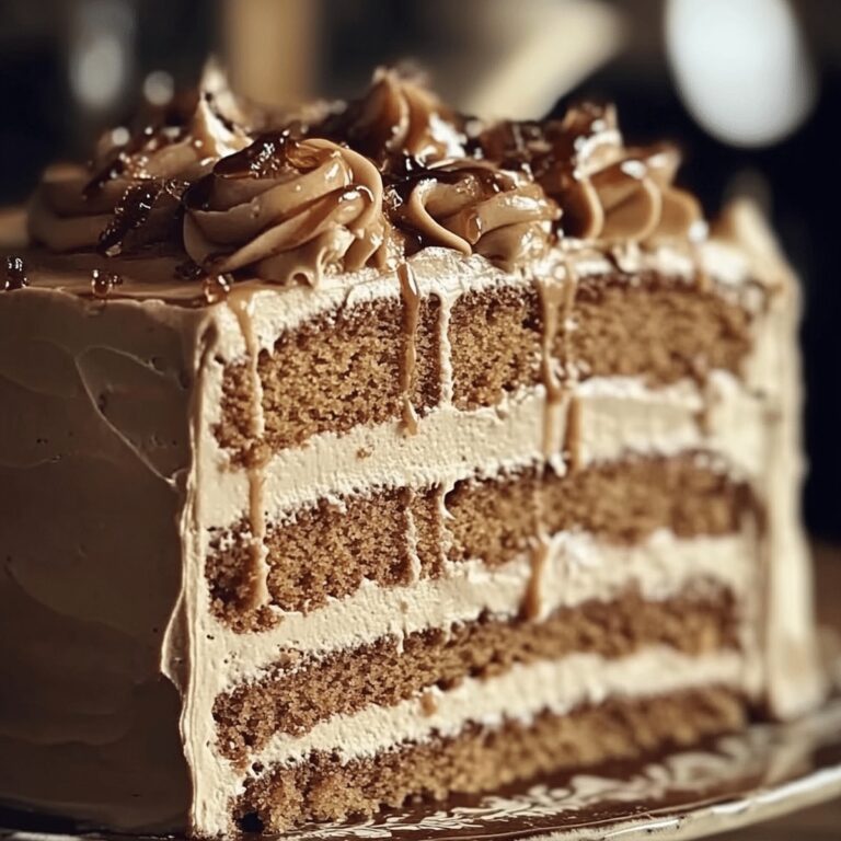 Silky Caramel Coffee Buttercream Cake Recipe