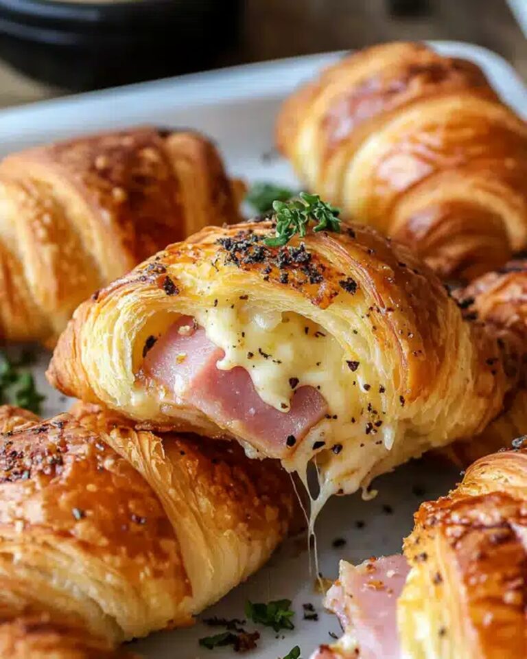 Baked Ham And Cheese Croissants Recipe