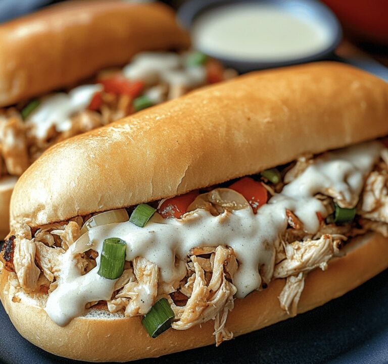 Hearty Slow Cooker Chicken Philly Sandwiches Recipe